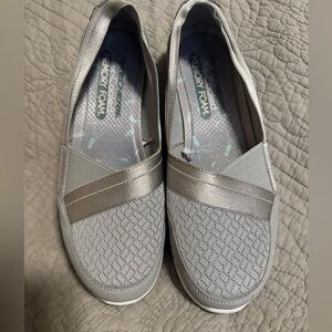 Skechers Women's Gray Slip-On Athletic Shoes